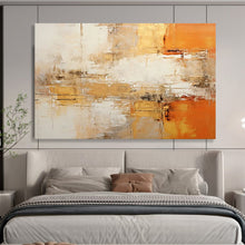 Load image into Gallery viewer, Warm Orange and Beige Abstract Layers Abstract acrylic painting DLZ096

