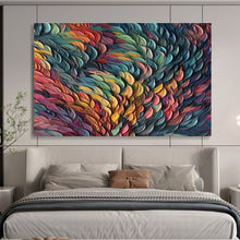 Load image into Gallery viewer, Colorful Swirl “Rainbow Waves” Painting on Canvas, Dynamic Abstract Decor DKH857
