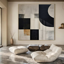 Load image into Gallery viewer, Mixed Geometric Abstract Painting, Ideal for Eclectic Living Room &amp; Modern Dining Area LargeART1373
