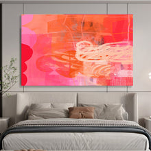 Load image into Gallery viewer, Bold Pink &amp; Orange Abstract Art for Trendy Teen Room &amp; Creative Coworking DKH067
