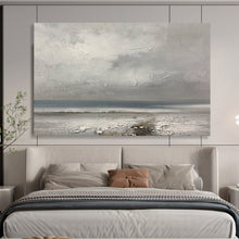Load image into Gallery viewer, “Grey Textured Seaside” - Minimalist Abstract Acrylic, Great for Modern Office and Art Studio DLZ265
