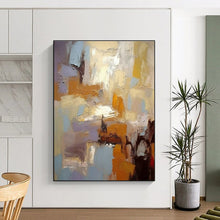 Load image into Gallery viewer, Soft Color Palette Abstract Acrylic Art - Ideal for Scandinavian - inspired Bedroom &amp; Calming Reading Nook LargeART0608
