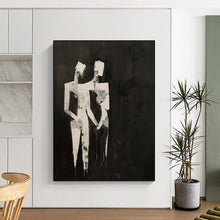 Load image into Gallery viewer, Monochromatic Abstract Figures Art, Perfect for Modern Art Lounge &amp; Thought - Provoking Study LargeART1934
