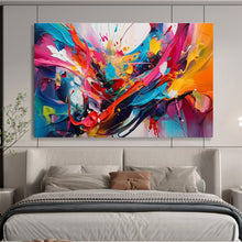 Load image into Gallery viewer, Dynamic Color Splash Abstract Painting on Canvas - “Color Explosion” DKH690
