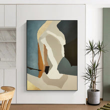 Load image into Gallery viewer, “Geometric Abstraction with Neutral and Metallic Accents” – Sleek Abstract Blending Geometry and Luxury DTP145
