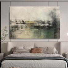 Load image into Gallery viewer, Gray and Green Abstract Painting for Calm Living Room &amp; Art - Themed Spa DKH319
