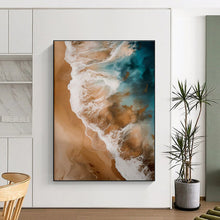 Load image into Gallery viewer, Large Aerial Beach View Art - Ideal for Modern Beach House &amp; Travel - Themed Gallery LargeART0766
