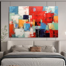 Load image into Gallery viewer, Colorful Cubist - Style Abstract Painting for Vibrant Living Room &amp; Art - Loving Café DKH277
