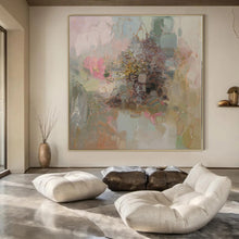 Load image into Gallery viewer, Soft - Toned Floral Abstract Canvas Painting, Great for Bohemian Bedroom &amp; Relaxing Lounge LargeART1167
