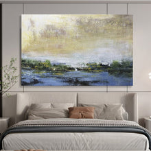 Load image into Gallery viewer, Serene Landscape Abstract Painting for Lakeside Cabin &amp; Nature - Inspired Bedroom DKH195
