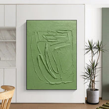 Load image into Gallery viewer, Monochromatic Green Textured Art, Ideal for Modern Minimalist Home &amp; Artistic Studio LargeART2281
