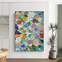 Load image into Gallery viewer, “Colorful 3D Flower Field” - Impasto Floral Art on Canvas DKH1551
