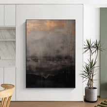 Load image into Gallery viewer, “Moody Grey Abstract” - Expressive Landscape Art on Canvas DKH1662
