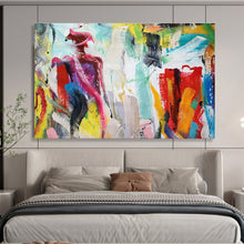 Load image into Gallery viewer, Colorful Abstract Figure Painting for Bohemian Bedroom &amp; Art Gallery DKH301
