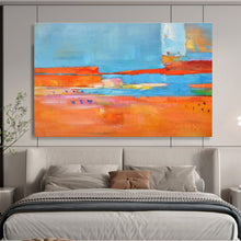 Load image into Gallery viewer, Bold Color - Striped Abstract Painting On Canvas DKH408
