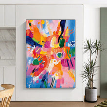 Load image into Gallery viewer, “Color Carnival Flowers” – Joyful Floral Acrylic Painting with Bold Strokes DTP287
