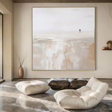 Load image into Gallery viewer, Solitary Figure Abstract Canvas Painting, Ideal for Contemplative Bedroom &amp; Minimalist Meditation Room LargeART1312
