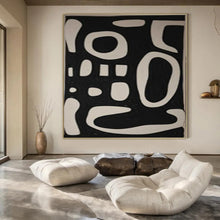 Load image into Gallery viewer, Black &amp; White Organic Shapes Acrylic Art, Perfect for Industrial - Chic Office &amp; Monochrome Bedroom LargeART1075
