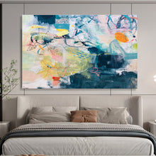 Load image into Gallery viewer, Colorful Mixed - Media Abstract Art for Eclectic Lounge &amp; Creative Coworking DKH076
