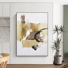 Load image into Gallery viewer, Custom Large - Scale Beige - Black Expressive Abstract Art - Perfect for Minimalist Home Office &amp; Art - Centric Café LargeART0797
