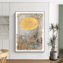 Load image into Gallery viewer, Mixed Media Abstract Painting with Gold, Perfect for Art Gallery &amp; Sophisticated Home Office LargeART1814
