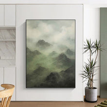 Load image into Gallery viewer, “Misty Mountain Landscape” - Atmospheric Abstract Art on Canvas DKH1480
