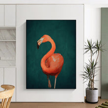 Load image into Gallery viewer, Vibrant Pink Flamingo Abstract Painting, Perfect for Tropical - Themed Bathroom &amp; Playful Bedroom LargeART1920
