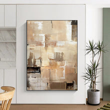 Load image into Gallery viewer, “Earth - Tone Abstract Composition” Abstract Modern Painting on Canvas, Timeless Decor DKH984
