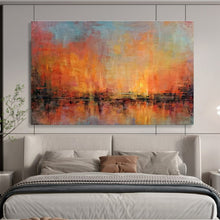 Load image into Gallery viewer, Warm - Toned Abstract Sunset Painting On Canvas DKH386
