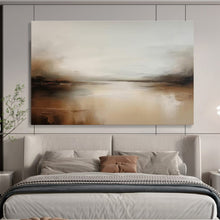 Load image into Gallery viewer, Warm - Toned River Scene Abstract Painting for Cozy Living Room &amp; Rustic Café DKH321
