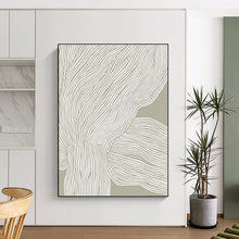 Load image into Gallery viewer, “Linear Flow in Grey” - Grey, White Abstract Line Art on Canvas DKH1119
