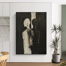 Load image into Gallery viewer, Abstract Painting, Black &amp; White, Figurative Art for Gallery &amp; Office LargeART2171
