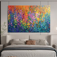 Load image into Gallery viewer, Colorful Impasto Abstract Painting on Canvas - “Rainbow Textures” DKH702
