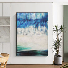 Load image into Gallery viewer, Blue &amp; Green Abstract Forest Landscape, Perfect for Nature - Inspired Bedroom &amp; Calm Office LargeART1974
