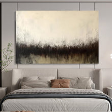 Load image into Gallery viewer, Hand - painted White and Black Gradient Abstract Acrylic Art for Minimalist Bedroom Decor LargeART1724
