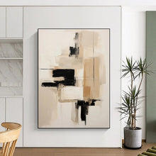 Load image into Gallery viewer, Large - Format Neutral Tonal Abstract Art for Serene Bedroom &amp; Minimalist Office LargeART0530
