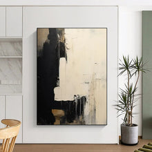 Load image into Gallery viewer, Black &amp; White Minimalist Abstract - Perfect for Contemporary Living Area &amp; Library LargeART2362
