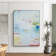 Load image into Gallery viewer, Soft Blue Abstract Painting, Ideal for Coastal Bedroom &amp; Modern Office Relaxation Area LargeART1866
