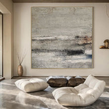 Load image into Gallery viewer, Grey - Hued Textured Abstract Acrylic Art, Ideal for Bedroom &amp; Study Nooks LargeART0975
