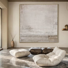 Load image into Gallery viewer, Light Gray Textured Abstract Art for Minimalist Bedroom &amp; Calm Meditation Space LargeART0962
