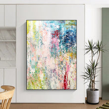 Load image into Gallery viewer, Hand - painted Oversized Pastel - Filled Abstract Dreamscape Acrylic Art for Whimsical Nurseries LargeART0042
