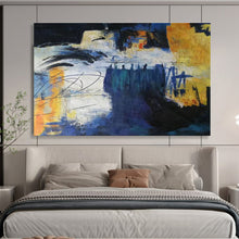 Load image into Gallery viewer, Abstract City “Colorful Chaos” Painting on Canvas, Expressive Urban Art DKH850
