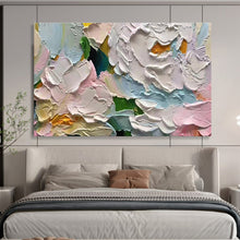 Load image into Gallery viewer, Impasto Flower “Blush Blooms” Painting on Canvas, Romantic Floral Art DKH817

