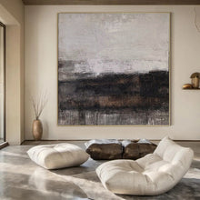 Load image into Gallery viewer, Grey - Black Deep Abstract Acrylic Art, Ideal for Art Studio &amp; Fireplace Sides LargeART0983
