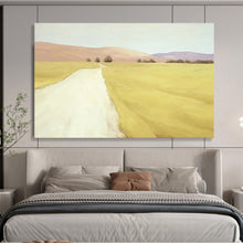 Load image into Gallery viewer, Minimalist Landscape Painting on Canvas - “Yellow Pathway” DKH742
