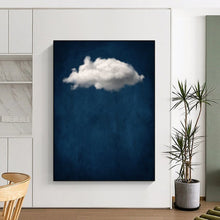 Load image into Gallery viewer, Minimalist White Cloud Abstract Painting, Suited for Modern Nursery &amp; Calming Office Break Area LargeART1918
