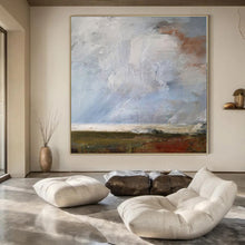 Load image into Gallery viewer, Abstract Landscape with Textures Abstract Canvas Painting, Suited for Rustic Home Office &amp; Nature - Inspired Lounge LargeART1140
