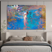 Load image into Gallery viewer, Blue - Dominant Textured Abstract Painting On Canvas DKH366
