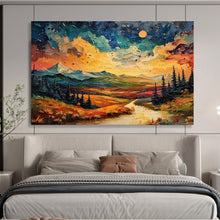 Load image into Gallery viewer, Vivid Landscape Abstract Painting for Bohemian Den &amp; Adventure - Lover’s Bedroom DKH252
