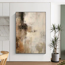 Load image into Gallery viewer, Large - Scale Hand - painted Earth - Toned Abstract Blur Acrylic Art for Bohemian - Inspired Bedrooms LargeART0249
